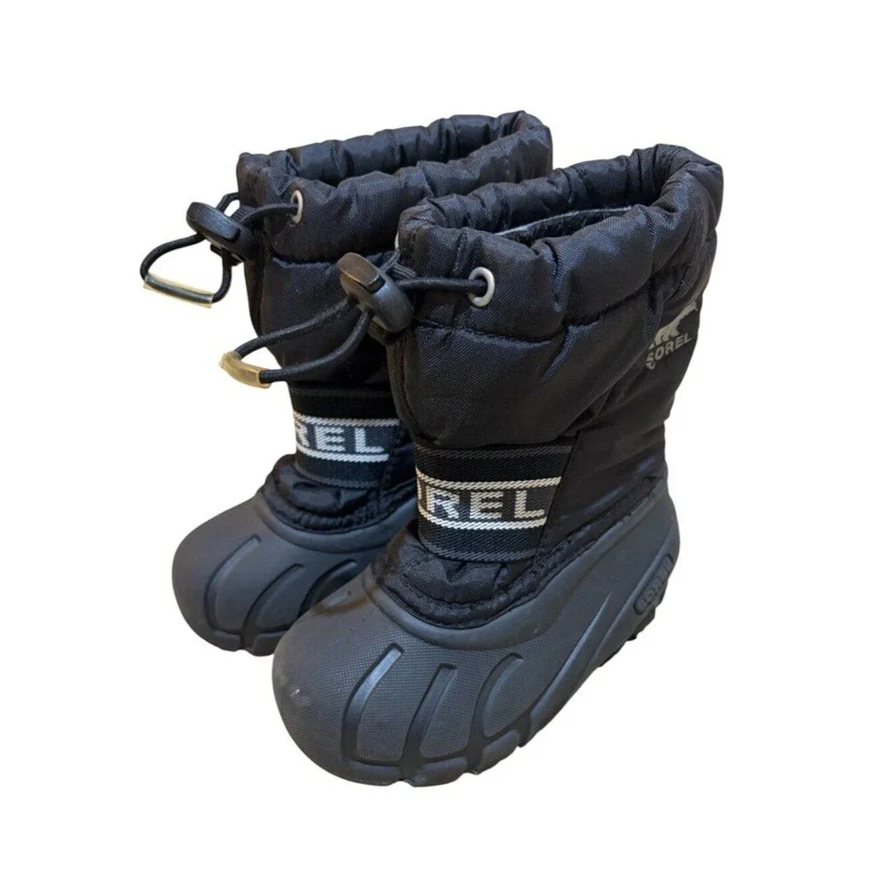 Sorel Youth Cub Kids Winter Snowboots Snow Boots Black